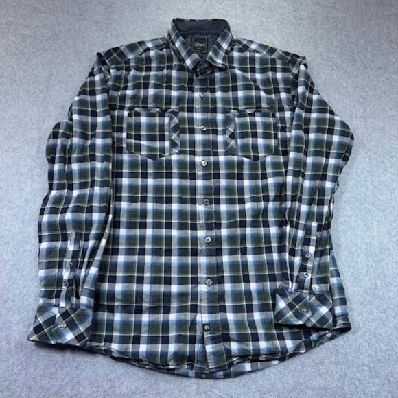 7 Diamonds  Button Down Shirt Mens M Gray Plaid Long Sleeve Work Casual - Picture 2 of 8